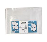 Punch Pockets A3 Size Landscape Acid Free 60 Micron Strong Glass Clear Plastic Poly Pockets Wallet Sleeves (Pack of 52)
