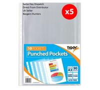 A3 Portrait Punched Pockets (90 micron) - Ring Binder Sleeves Wallets