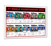 A3 Poster F1 Drivers Signed/Autographed Photo Formula 1 Print Lewis Hamilton, Sebastian Vettel, Max Verstappen, Valtarri Bottas, Etc.