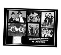 A3 Poster Oliver Hardy & Stan Laurel Signed Autographed (Copy) Vintage Photograph (30cm x 42cm) Print