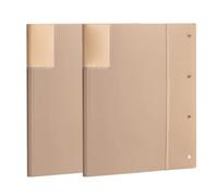 A3 Presentation Book 40 Pocket Portfolio Binder Clear Sleeves 2 Pcs Multicolor(Beige)