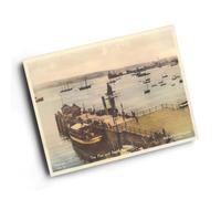 A3 PRINT - Vintage Cornwall - The Pier and Boats Falmouth (b)