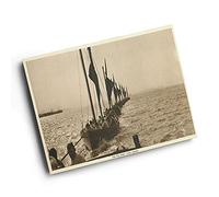 A3 PRINT - Vintage Suffolk - On the River, H.M.S. Ganges