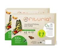 A3 Recycled Paper 80g Sheet 100% Recycled Paper Pack of Recycled Paper Sheets Natural Colour Suitable for Laser Printers and Inkjet Catering (500 Sheets)