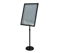 A3 Sign Holder Stand Adjustable Poster Stand Pedestal Sign Holder Floor Standing Menu Frame Display for Advertisement Retail A2 Black Right-angle style