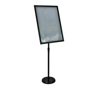 A3 Sign Stand Poster Display Stand with Heavy Duty Base, Floor Standing Sign Holder, Outdoor Welcome Signage Menu Holder Notice Advertising Display Board A2 Black Right-angle style