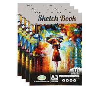 - A3 Size Artist Drawing Sketching Pad | 30 Sheets for 130 GSM White Cartridge Paper | Staple-Bound Sketchbook Best for Drawing, Paintings | Pack of 6 |