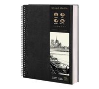 A3 Sketch Books, 200GSM Thick Paper Hardcover Spiral Bound Sketchbook, 40 Sheets/80 Pages Hardback Sketch Pad for Drawing and Sketching Artist Sketchbook