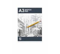 A3 Sketch Pad for Drawing & Sketching Large A3 Artist Sketchbook Acid Free Thick Smooth White Paper Ideal for Pencil Charcoal Ink Doodling Hardback Art Pad Art Supplies for Student Professionals(1pc)