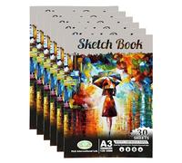 ( ) A3 Sketchbook - 130gsm Acid-Free White Cartridge Paper (30 Sheets / 60 Pages) | Center-Pinned Soft Cover Drawing & Painting Book for Adults, Students & Professional Artists