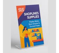 A3 Slant Back Acrylic Sign Holder - Clear Portrait Display Stand for Menus, Flyers, Brochures & Posters - Durable Plastic Frame for Office, Restaurant, Store, Trade Shows - 44.5 x 30.7 cm (A3-2x)