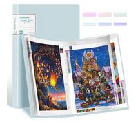 A3 Storage Book for Diamond Painting Kits, Art Portfolios Case, Presentation Folders Accessories with 30 Clear Pockets Sleeve Protectors (Green)