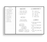 A3 To Do List Planner Desk Pad | Undated Productivity Notepad with Daily Top 3, Weekly Plan, Main Goal, Notes & Doodle Space, 50 Tear-Off Sheets, 120gsm Paper, Large Monochrome Deskpad