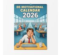 A3 Wall Calendar - Choice Of Designs And Sizes - Demotivational Quotes Funny Calendar - Hilarious Office Demotivation 2026