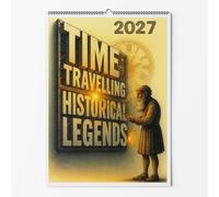 A3 Wall Calendar - Choice Of Designs And Sizes - Time Travelling Historical Legends 2027 Calendar - Iconic Historical People in Modern Times