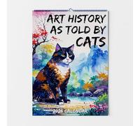 A3 Wall Calendar - Choice Of Sizes - Art History as Told by Cats Calendar - Famous Paintings Re-Imagined with Cats 2026