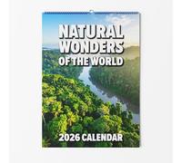A3 Wall Calendar - Choice Of Sizes - Natural Wonders Calendar - A3 when opened - Breathtaking Nature And Landscape Images 2026
