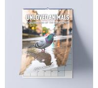 A3 Wall Calendar - Choice Of Sizes - Unloved Animals Calendar - A3 when opened - Funny Wildlife Images Of Overlooked Creatures 2026