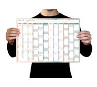 A3 Wall Planner 2025 Wall Calendar Large Jan to Dec Yearly Planner Full Year Planning Chart Academic Annual Poster for Student Family School Office Work Study 29.7 x 42.0 cm(Folded)(1pc)(Multi)
