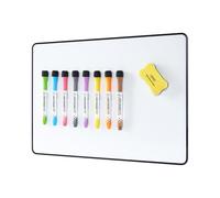 A3 Whiteboard - Magnetic Whiteboard with White Board Markers and Erasers, Smooth Writing and Easy to Dry Wipe, Suitable for Kids Writing & Drawing, School, Home, Office and Remote Learning