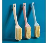 A3173 long-handled shoe brush hangable plastic shoe wash brush multifunctional plain cleaning brush does not hurt the shoe soft bristle brush 粉色