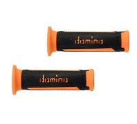 A350 DOMINO UNIVERSAL ROAD PAIR GRIPS ANTHRACITE / ORANGE