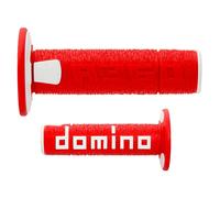 A360 DOMINO PAIR GRIPS OFFROAD RED / WHITE DIAMETER 22-26 UNIVERSAL