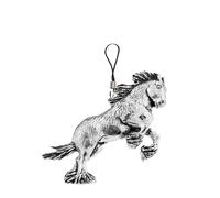 A37 Shire Horse English Pewter Emblem Mobile Phone Charm, 4cm Cord, Gift Packed