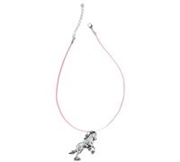A37 Shire Horse Pewter Pendant on Pink Cord Necklace