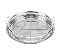 A39M 2 Pcs Round Stainless Steel Air Fryer Basket for Oven, Crisper Tray and Basket 13 Inch, Oven Air Fry Pan Mesh Basket Set