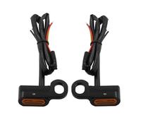 A3EXPZ Tail Brake Light 1 Pair Black Housing Amber Lens Motorcycle | 1 Pair Black Housing Amber Lens Motorcycle Amber LED Front Rear Turn Signal Blinker Light Indicator Lamp
