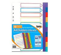 A4 10 Part Extra Wide dividers for Punched Pockets (5)