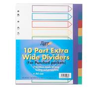 A4 10 Part Extra Wide Polypropylene Dividers