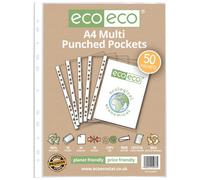 A4 100% Recycled Bag 50 Multi Punched Pockets (1)