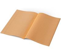 A4 -10mm Lined Tinted Exercise Book - (Yellow Cover) Single Book / Orange