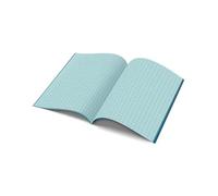A4-10mm Squared Tinted Exercise Book - Blue Cover - Aqua - Single Book