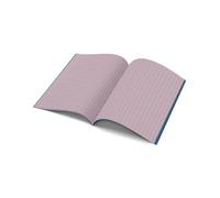 A4-10mm Squared Tinted Exercise Book - Blue Cover - Pink - Single Book