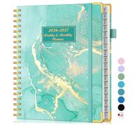 A4 18 Month Weekly & Monthly 2026-2027, January 2026 -June 2027 Planner, 8.5" x 11" Hardcover Daily Planner, Weekly & Monthly Agenda Book, Spiral Calendar Planner for Work School Home, Teal Marble