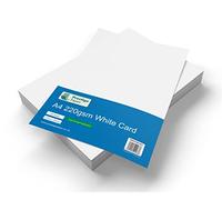 A4 220gsm White Card Acid Free Cardstock White Card (Pack of 250 Sheets) | Smooth finish, printer compatible, shrink-wrapped boxed packaging, craft activities, 250 sheets
