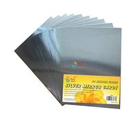 A4 250gsm Silver and Gold Shimmering Mirror Finish Mirror Cards (Silver - [PK-20])