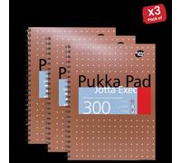 A4 300 Page Metallic Jotta - Lined 3 Packs Pukka Multi One Size