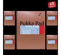 A4 300 Page Metallic Jotta - Lined 5 Packs Pukka Multi One Size