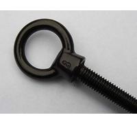 A4 316 Marine Grade Black Stainless Steel Lifting Eye Bolt Long Shank (10, M8)