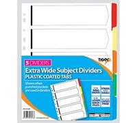A4 5 Part Extra Wide Card Tab Divider