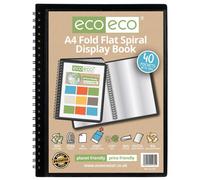 A4 50% recycled 40 pocket Fold Flat Spiral display book (1)