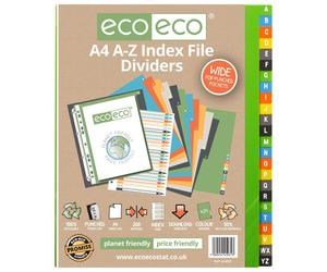 A4 50% Recycled Set 24 A-Z Wide Index File Dividers (1)