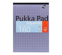 A4 5mm Squared Ruled Pads 80GSM 160 Pages (6 Pack)