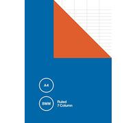 A4 8mm Ruled 7 Column: Simple Notebook / Lined Exercise Book with Seven Columns