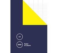 A4 8mm Ruled 8 Column: Simple Notebook / Lined Exercise Book with Eight Columns