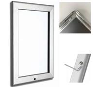 A4 A3 A2 and A1 Aluminium Silver Lockable Outdoor Snap Frames/Poster Holder (5, A1 X SILVER LOCKABLE)